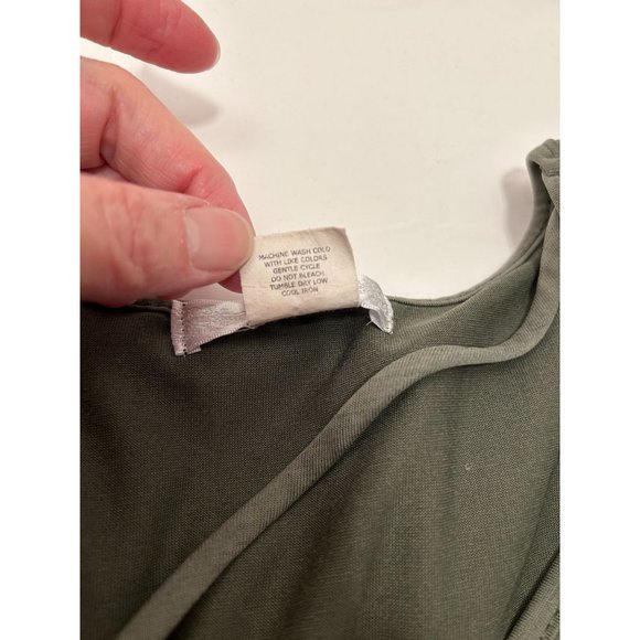 Moa Moa womens green v-neck plus size 3x short sleeve shirt - Picture 5 of 5